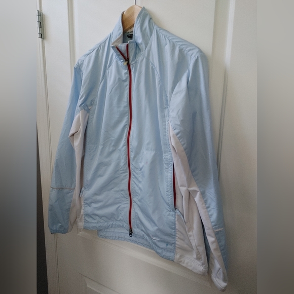 Nike Running Blue & White Jacket ~ Size L - Picture 2 of 12